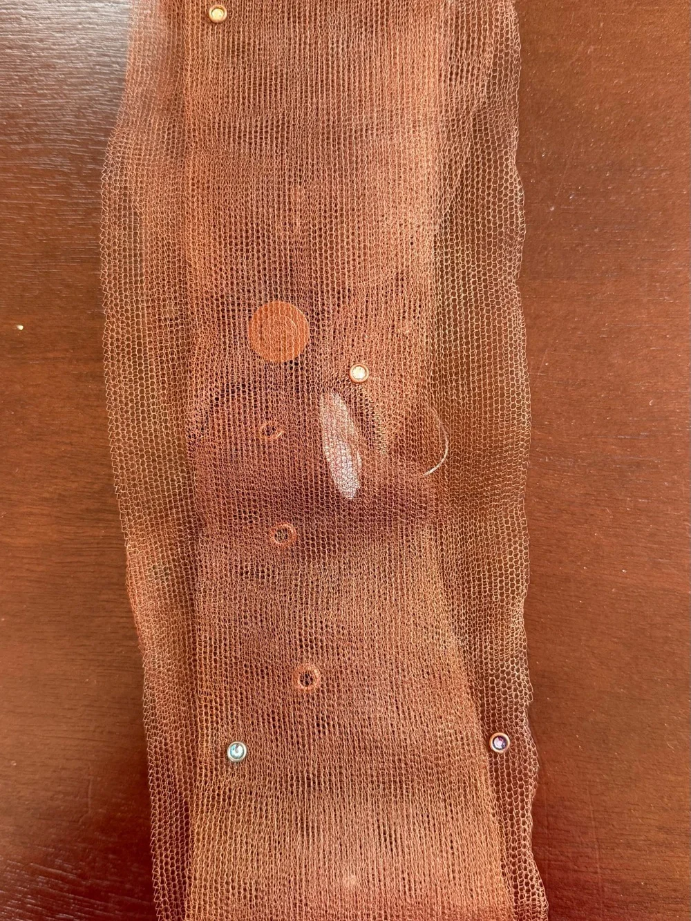 Sarah Cavender Metalworks Brown Mesh Waist Belt with Stud Accents
